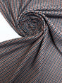 Polyester Tweed Striped Gray-Blue-Orange