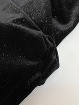 Black Velour Knitted Fabric