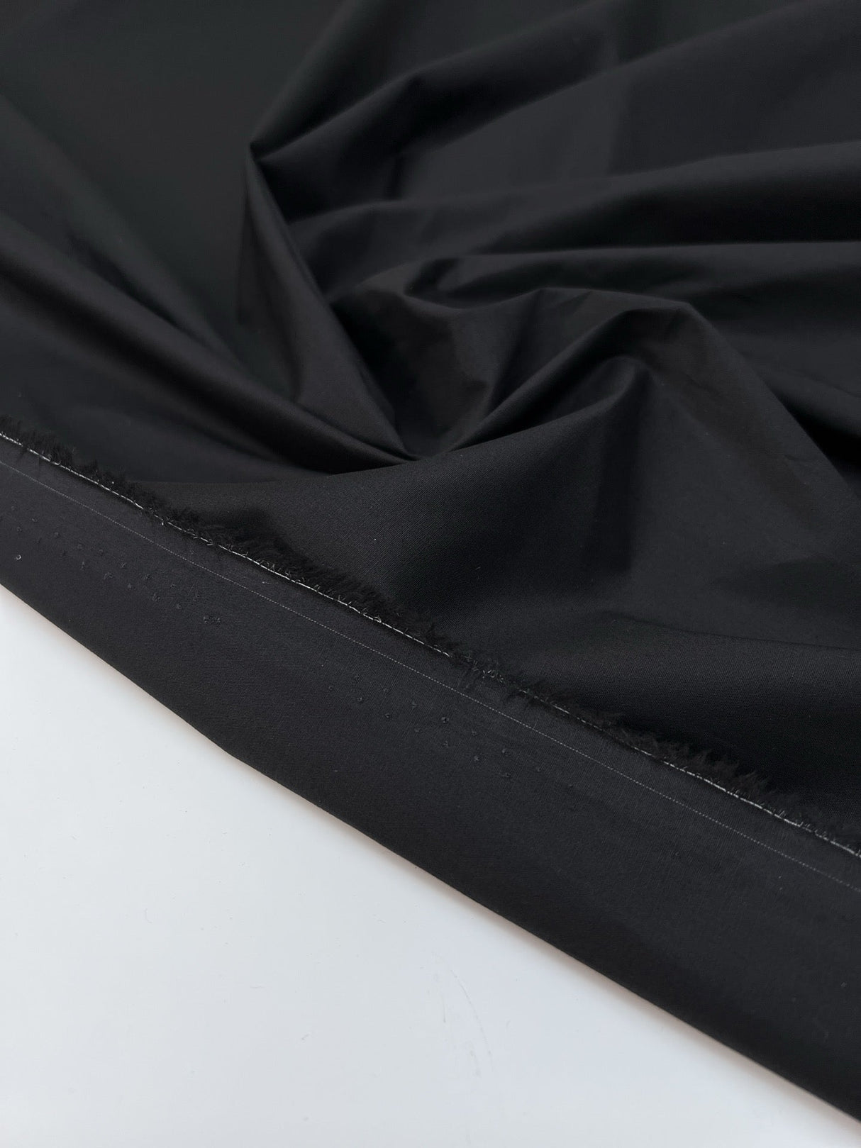 Black Viscose Cotton Poplin