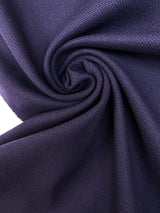 Purple Fused Wool Basket Weave Coat Fabric