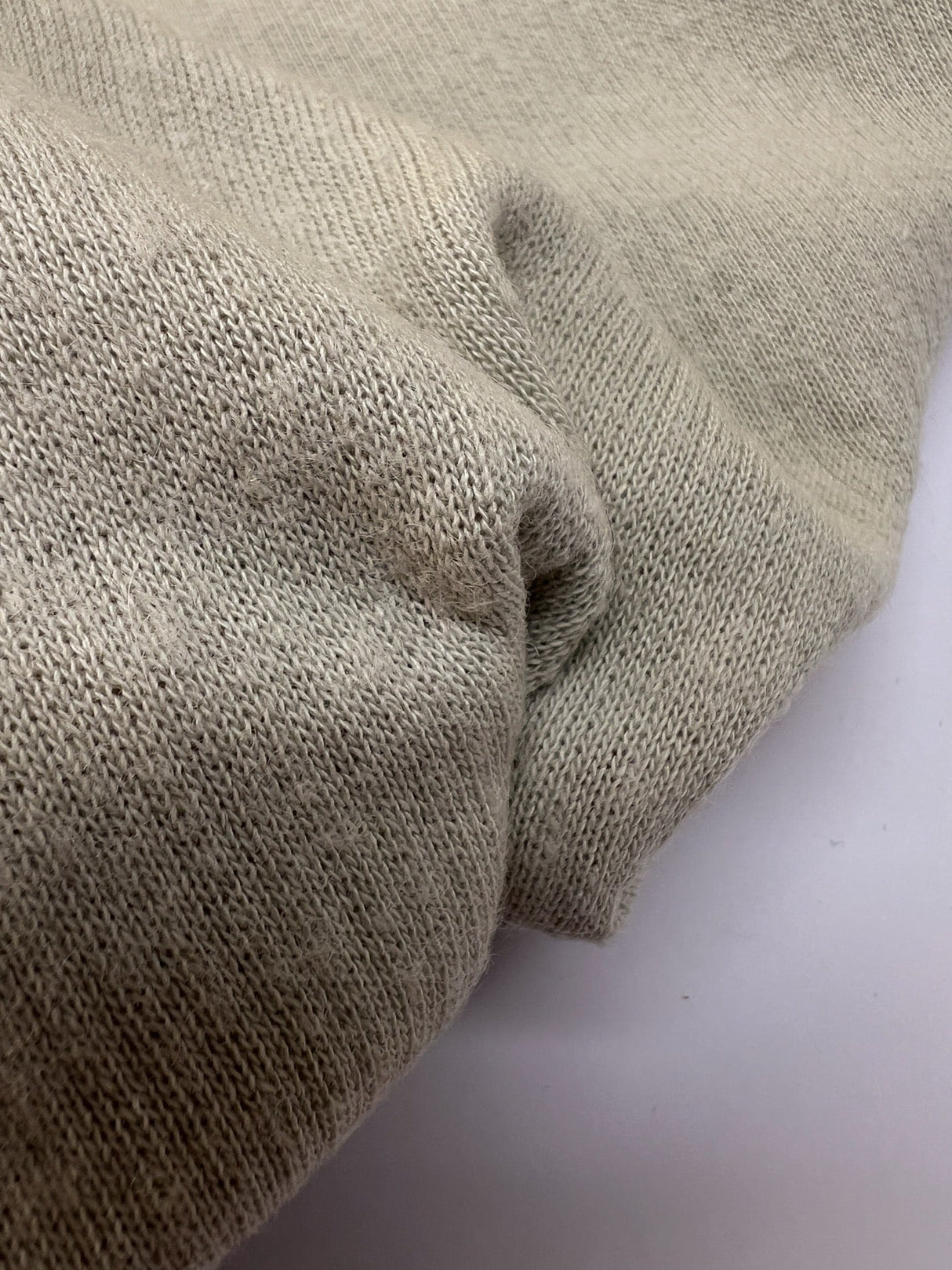 Cotton Wool Knitted Fabric Gray Green