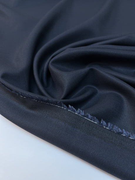 Wool Elastane Fabric Blue Black