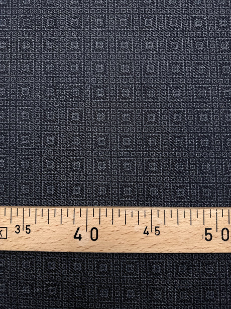 Cotton Denim Geometric Blue