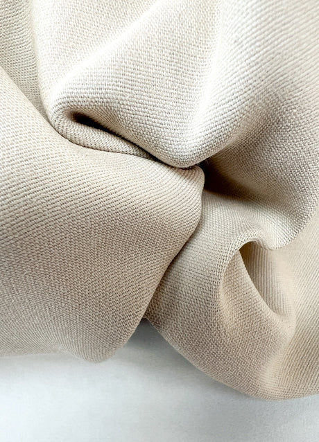 Cotton Polyester Doubleface Stretch Fabric Gray Beige