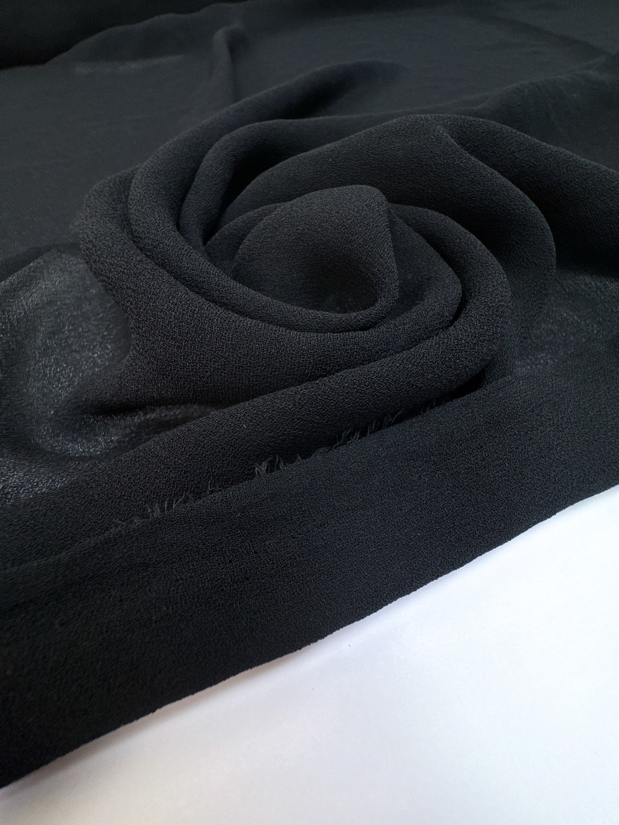Black Polyester Crepe
