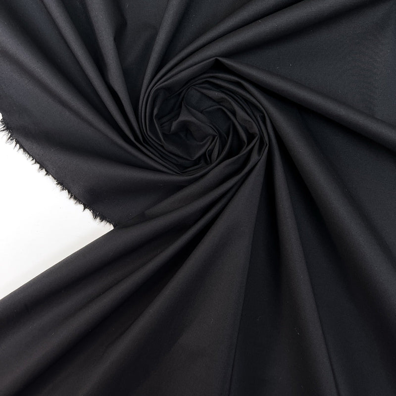 Black Cotton Rep Fabric