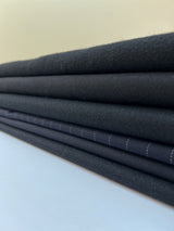 Wool Crepe Blue Black Italian