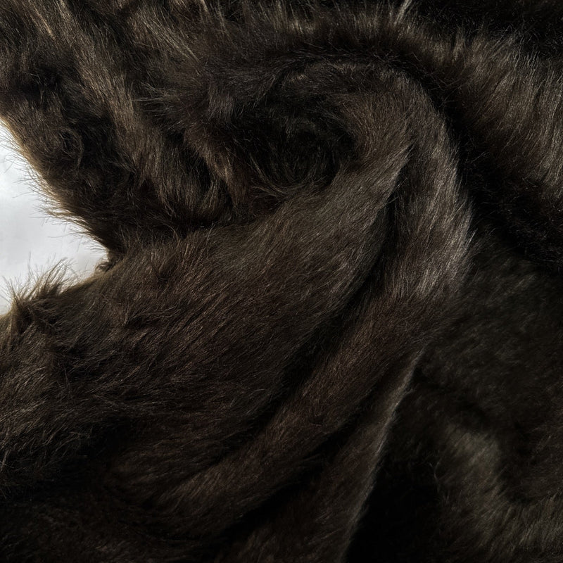 Faux Fur Blend Bonded Brown