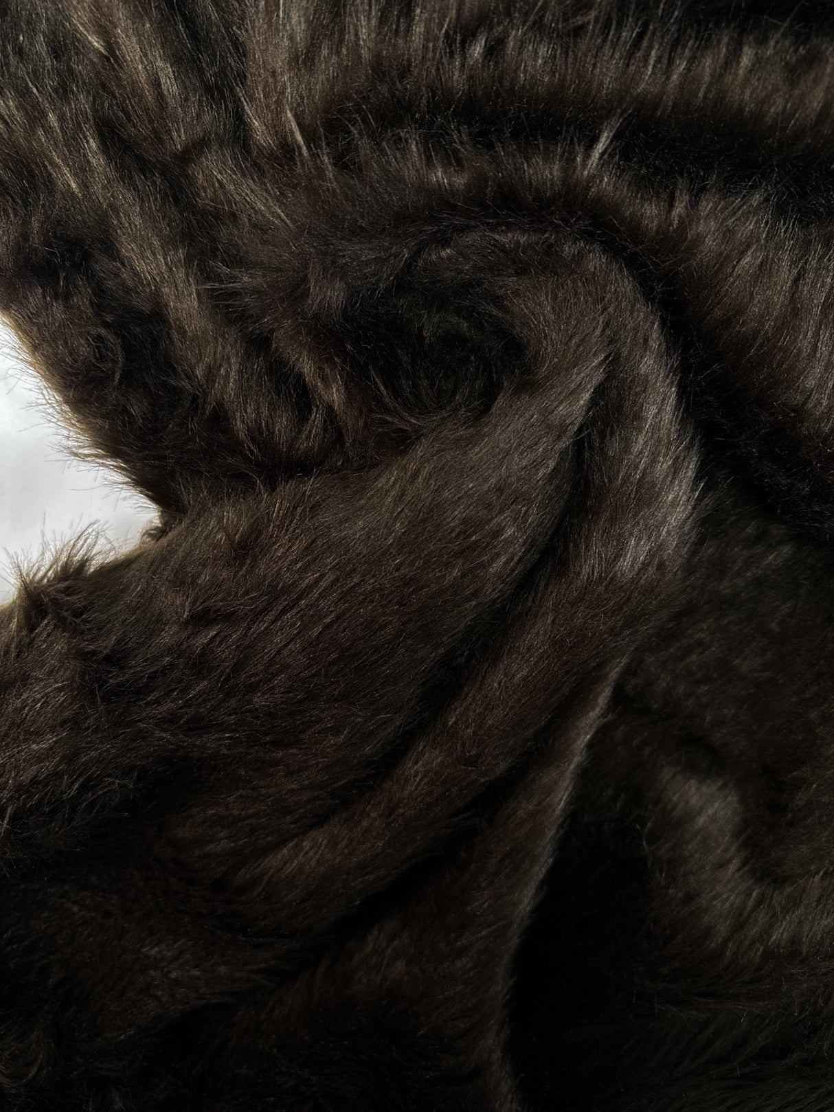 Faux Fur Blend Bonded Brown