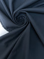 Black Cotton Elastane Double Weave