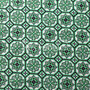 Fabric Tiles Nylon Spandex Fabric - Kelly Black Geometric Tiles Print, 58/60" Width (1 Yard)
