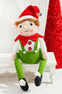 20" Fabric Alpine Sitting Santa Elf