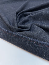 Wool Melange Fabric Blue Black