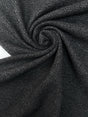 Italian Fused Knitted Acrylic Wool Fabric Gray Black