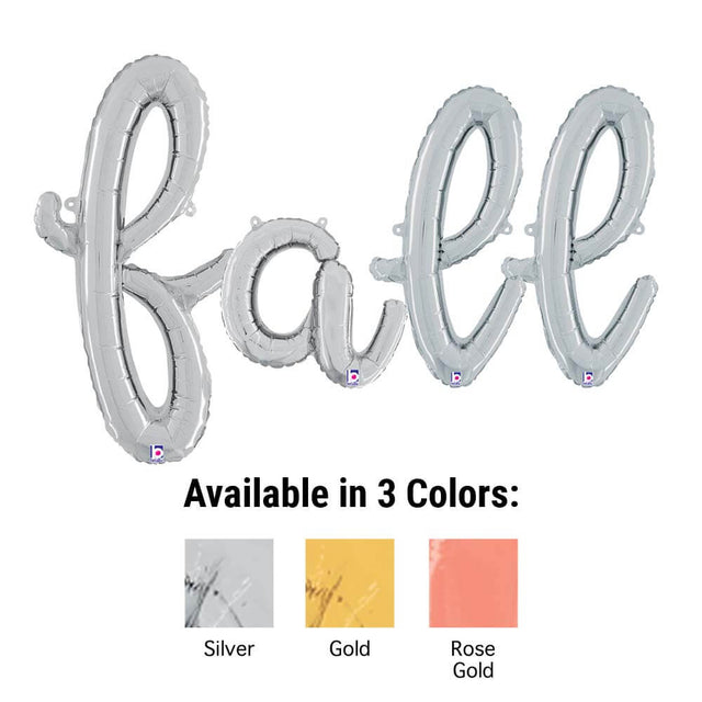 Fall Script Letters Kit Foil Balloon