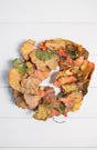 8" Multicolor Fall Leaves Candle Ring