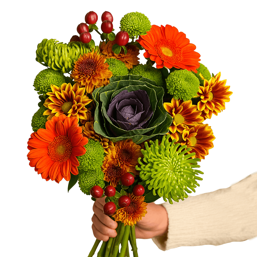 Fall Hen Flower Bouquets Assorted Colors 2 Pack 28 Stems