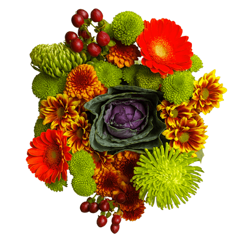 Premium Autumn Hen Bouquet Mix Fresh Seasonal Flower Arrangement