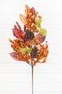 35" Mixed Berry, Leaves & Pinecone Spray