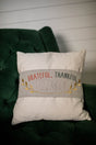 Fabric “Grateful, Thankful, Blessed" Pillow Wrap (16"L x 6"H)