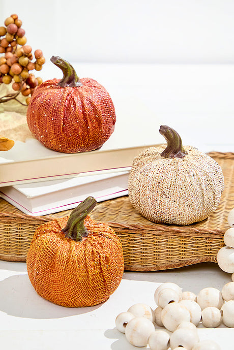4" Resin Harvest Pumpkin