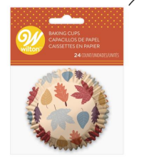 Wilton Autumn Leaves Standard Baking Cupcake Cups 24 Pkg set