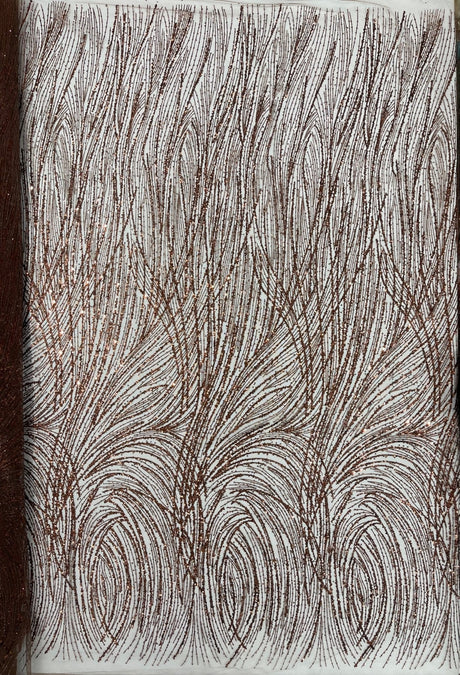 Fashion Glitter Design On A Mesh Lace Polyester Fabric - Glitter Mesh Lace, 54" Width, 36" Length (1 Yard)