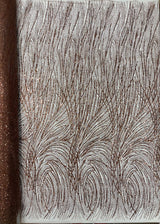 Fashion Glitter Design On A Mesh Lace Polyester Fabric - Glitter Mesh Lace, 54" Width, 36" Length (1 Yard)