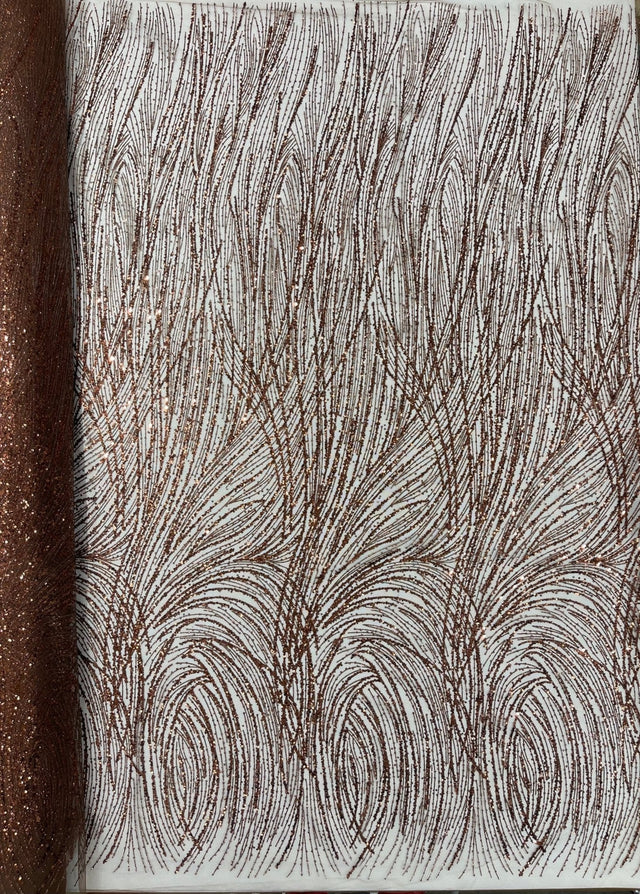 Fashion Glitter Design On A Mesh Lace Polyester Fabric - Glitter Mesh Lace, 54" Width, 36" Length (1 Yard)