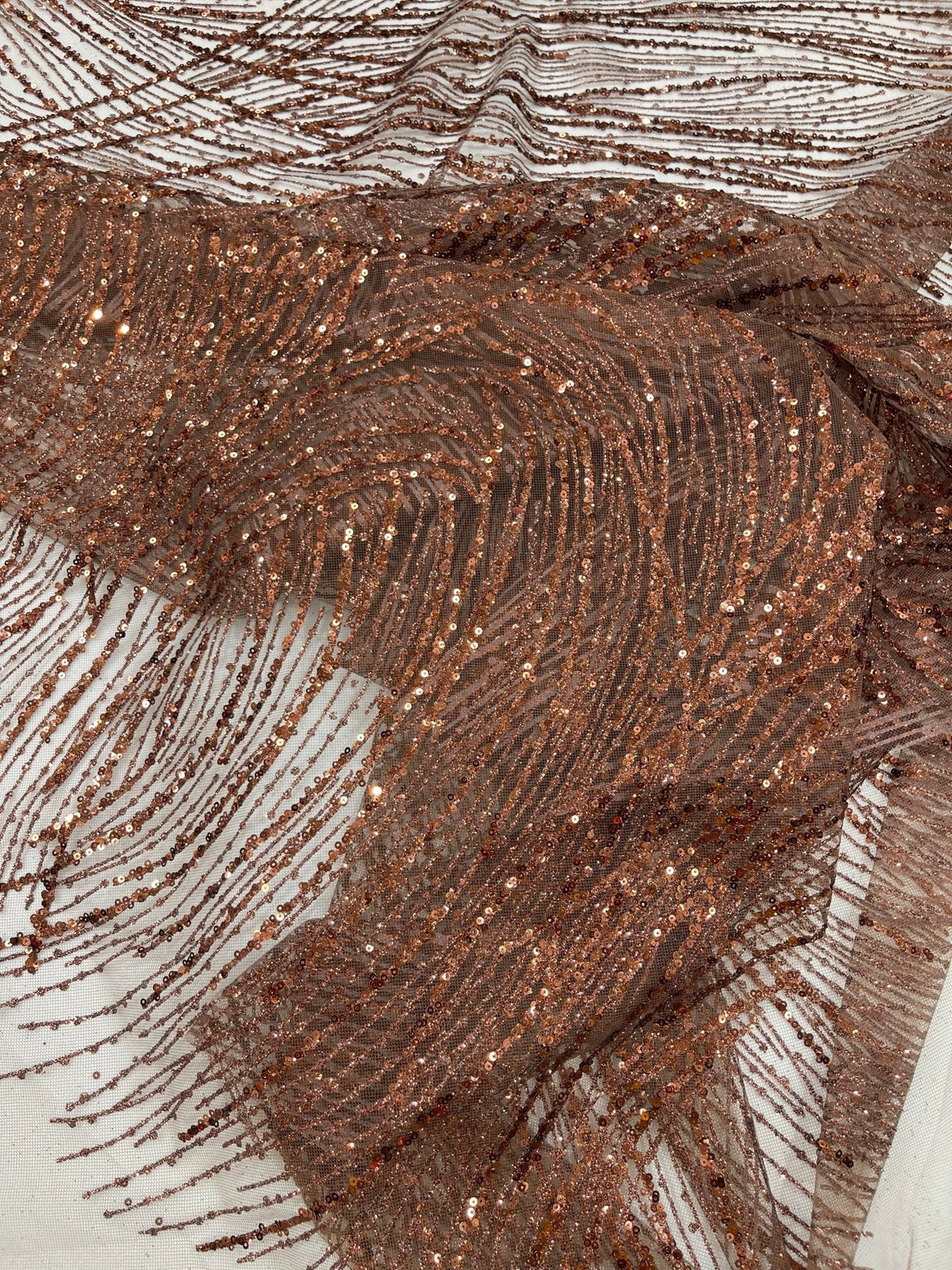 Fashion Glitter Design On A Mesh Lace Polyester Fabric - Glitter Mesh Lace, 54" Width, 36" Length (1 Yard)