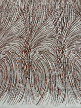 Fashion Glitter Design On A Mesh Lace Polyester Fabric - Glitter Mesh Lace, 54" Width, 36" Length (1 Yard)