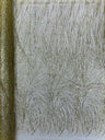 Fashion Glitter Design On A Mesh Lace Polyester Fabric - Glitter Mesh Lace, 54" Width, 36" Length (1 Yard)