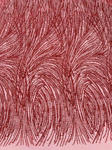 Fashion Glitter Design On A Mesh Lace Polyester Fabric - Glitter Mesh Lace, 54" Width, 36" Length (1 Yard)