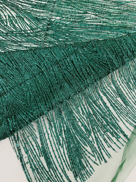 Fashion Glitter Design On A Mesh Lace Polyester Fabric - Glitter Mesh Lace, 54" Width, 36" Length (1 Yard)