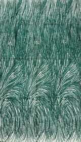 Fashion Glitter Design On A Mesh Lace Polyester Fabric - Glitter Mesh Lace, 54" Width, 36" Length (1 Yard)