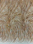 Fashion Glitter Design On A Mesh Lace Polyester Fabric - Glitter Mesh Lace, 54" Width, 36" Length (1 Yard)