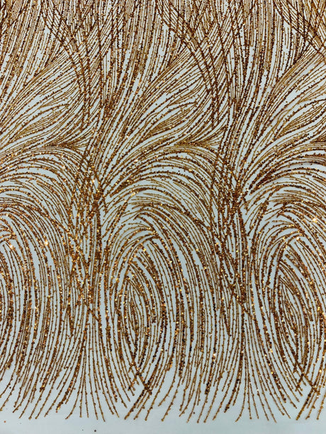 Fashion Glitter Design On A Mesh Lace Polyester Fabric - Glitter Mesh Lace, 54" Width, 36" Length (1 Yard)