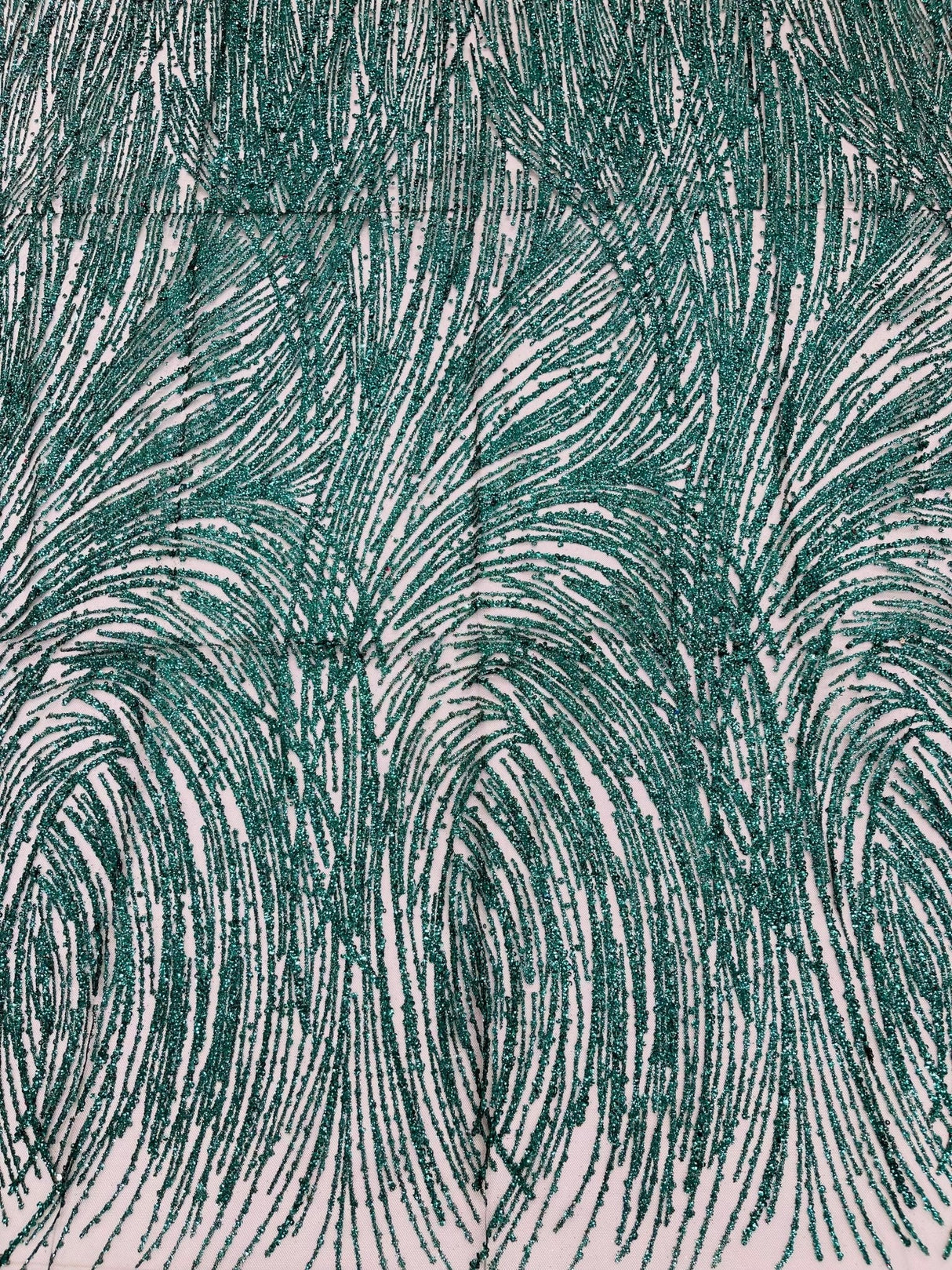 Fashion Glitter Design On A Mesh Lace Polyester Fabric - Glitter Mesh Lace, 54" Width, 36" Length (1 Yard)