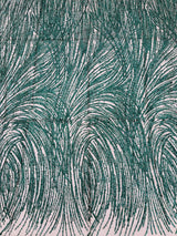 Fashion Glitter Design On A Mesh Lace Polyester Fabric - Glitter Mesh Lace, 54" Width, 36" Length (1 Yard)