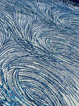 Fashion Glitter Design On A Mesh Lace Polyester Fabric - Glitter Mesh Lace, 54" Width, 36" Length (1 Yard)
