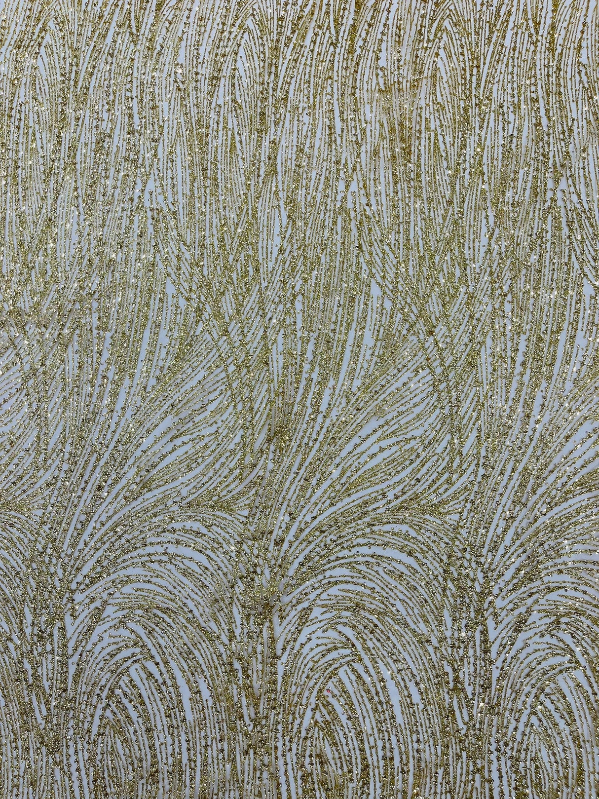 Fashion Glitter Design On A Mesh Lace Polyester Fabric - Glitter Mesh Lace, 54" Width, 36" Length (1 Yard)