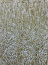 Fashion Glitter Design On A Mesh Lace Polyester Fabric - Glitter Mesh Lace, 54" Width, 36" Length (1 Yard)