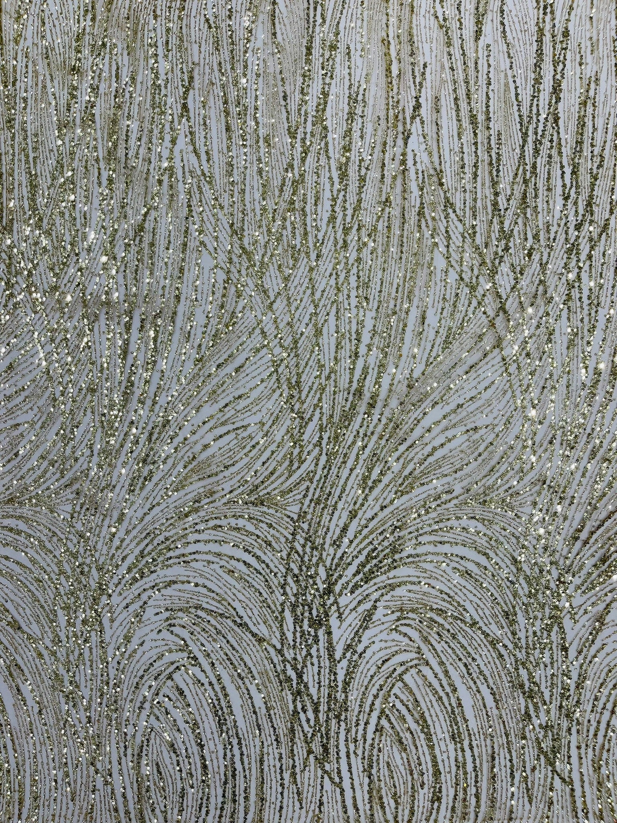 Fashion Glitter Design On A Mesh Lace Polyester Fabric - Glitter Mesh Lace, 54" Width, 36" Length (1 Yard)