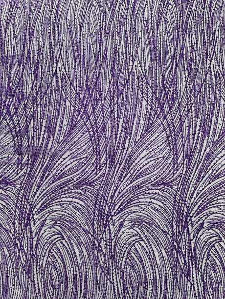 Fashion Glitter Design On A Mesh Lace Polyester Fabric - Glitter Mesh Lace, 54" Width, 36" Length (1 Yard)