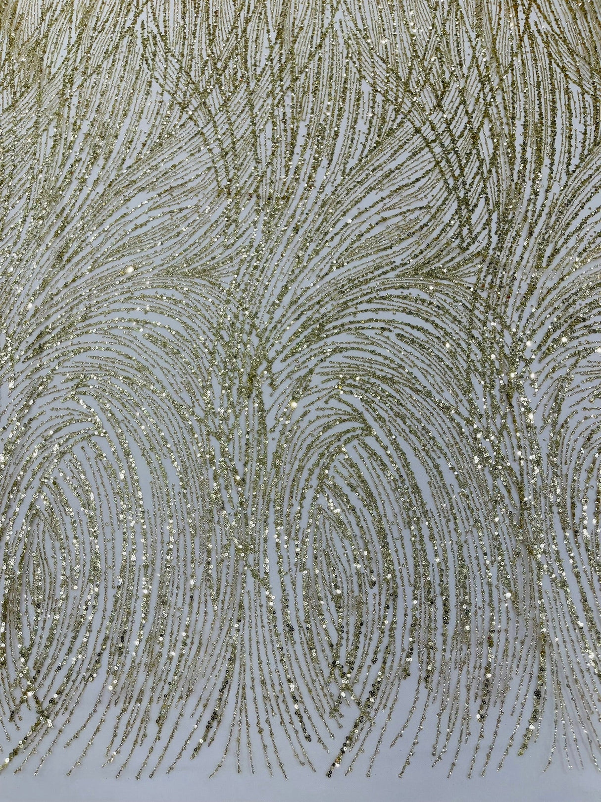 Fashion Glitter Design On A Mesh Lace Polyester Fabric - Glitter Mesh Lace, 54" Width, 36" Length (1 Yard)