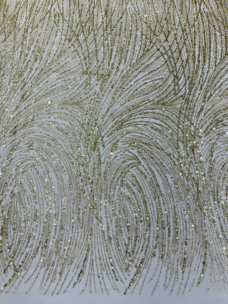 Fashion Glitter Design On A Mesh Lace Polyester Fabric - Glitter Mesh Lace, 54" Width, 36" Length (1 Yard)