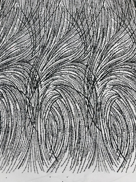 Fashion Glitter Design On A Mesh Lace Polyester Fabric - Glitter Mesh Lace, 54" Width, 36" Length (1 Yard)
