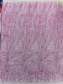 Fashion Glitter Design On A Mesh Lace Polyester Fabric - Glitter Mesh Lace, 54" Width, 36" Length (1 Yard)