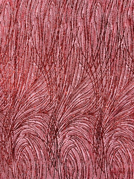 Fashion Glitter Design On A Mesh Lace Polyester Fabric - Glitter Mesh Lace, 54" Width, 36" Length (1 Yard)