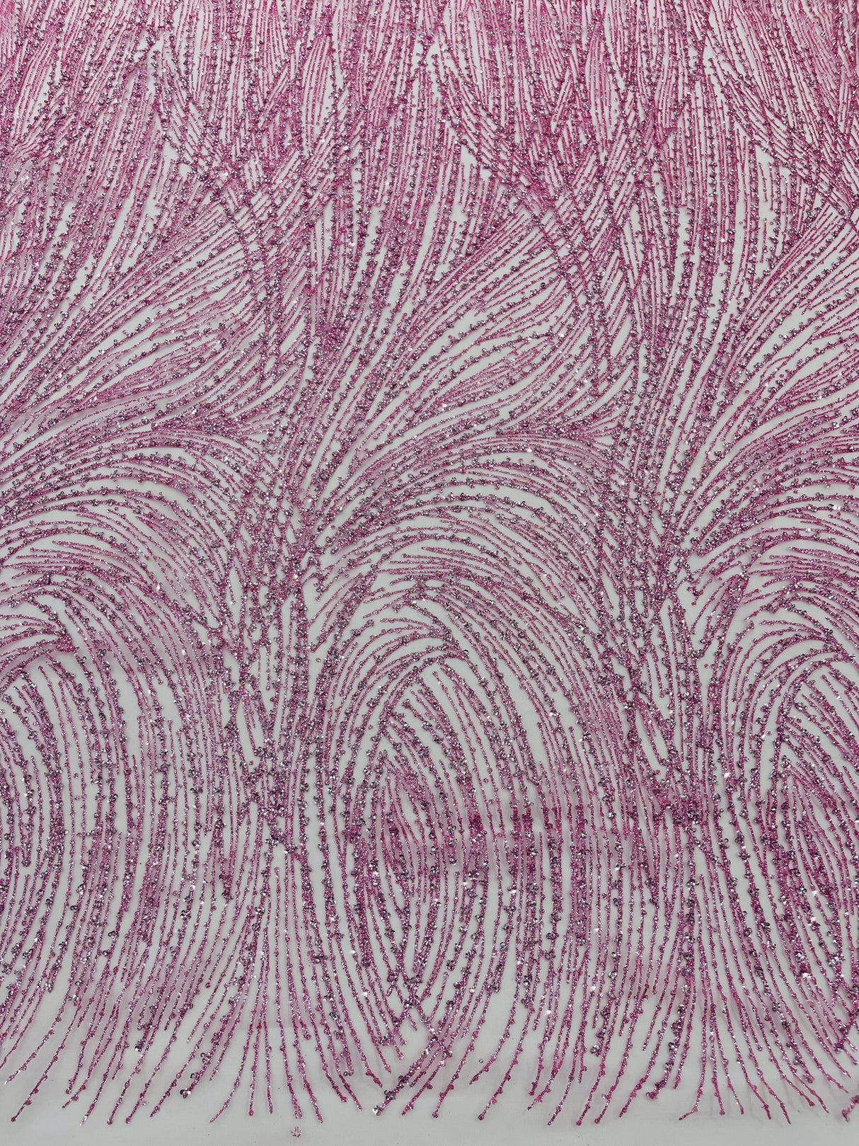 Fashion Glitter Design On A Mesh Lace Polyester Fabric - Glitter Mesh Lace, 54" Width, 36" Length (1 Yard)